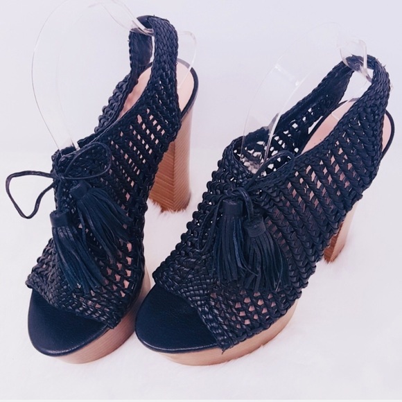 Pencey Shoes - •SALE• Pencey Alexus Black Woven Booties